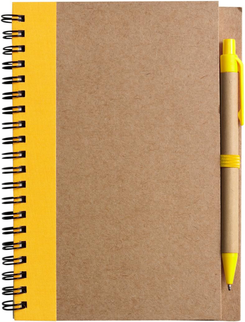 Notizbuch Stella | Recycelter Karton | Liniert | Kugelschreiber