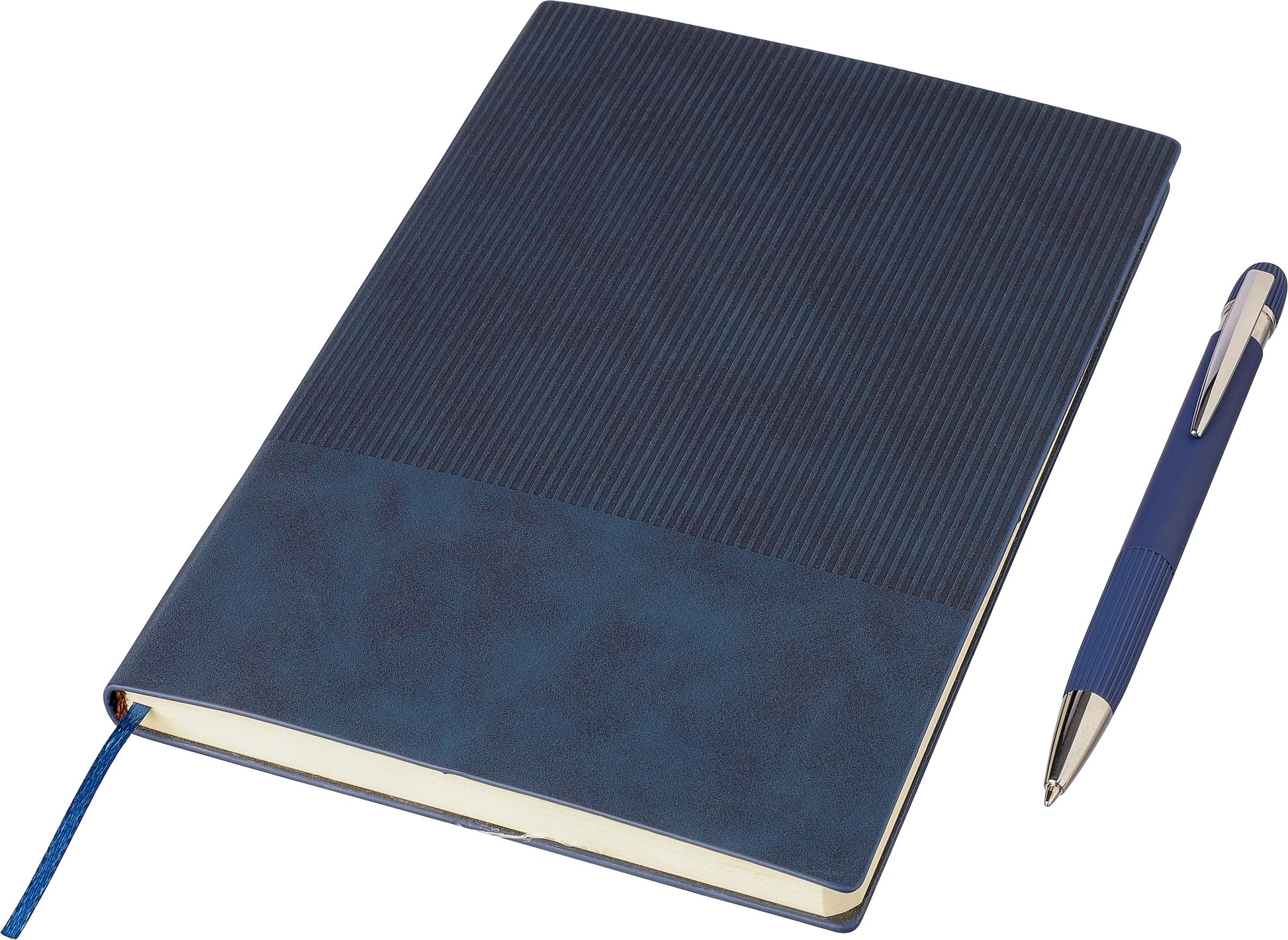 Recyceltes PU-Notizbuch (A5) und Kugelschreiber-Set Tarek