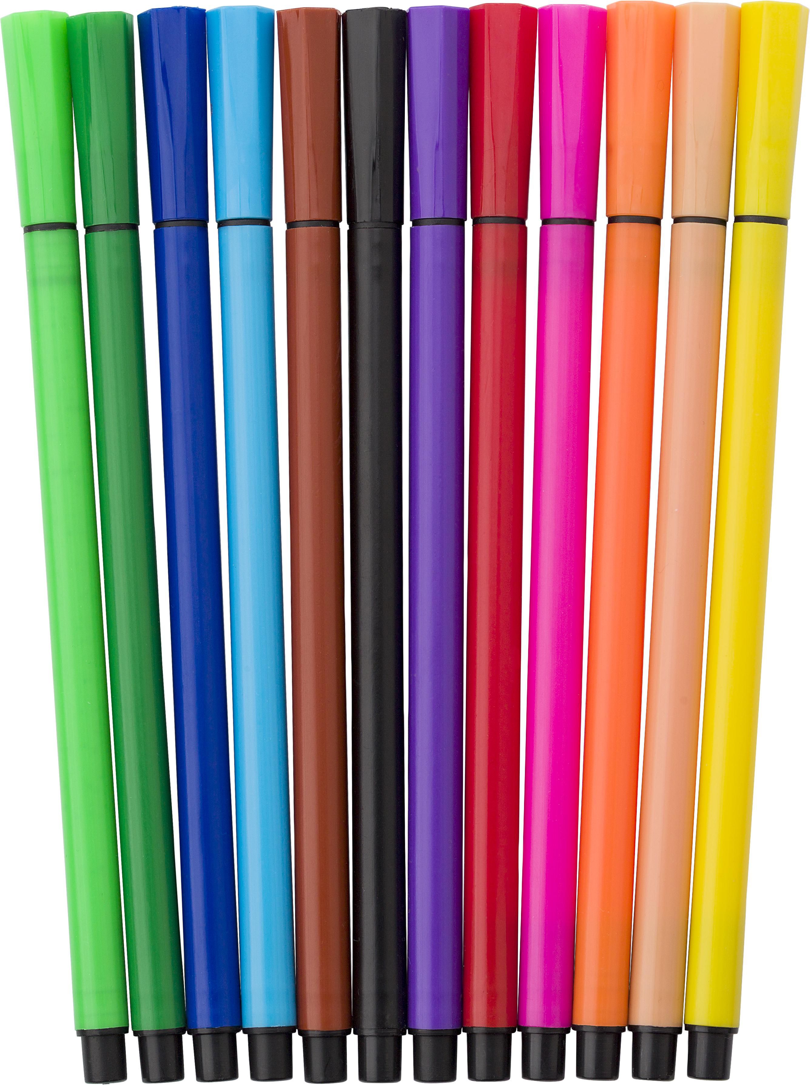 Filzstift-Set aus Kunststoff Evan