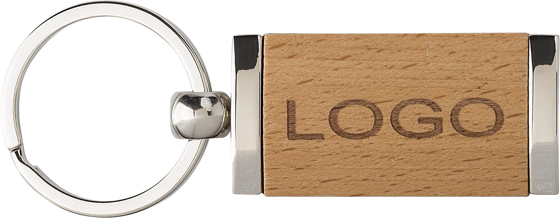 Schlüsselanhänger aus Metall & Holz Jennie