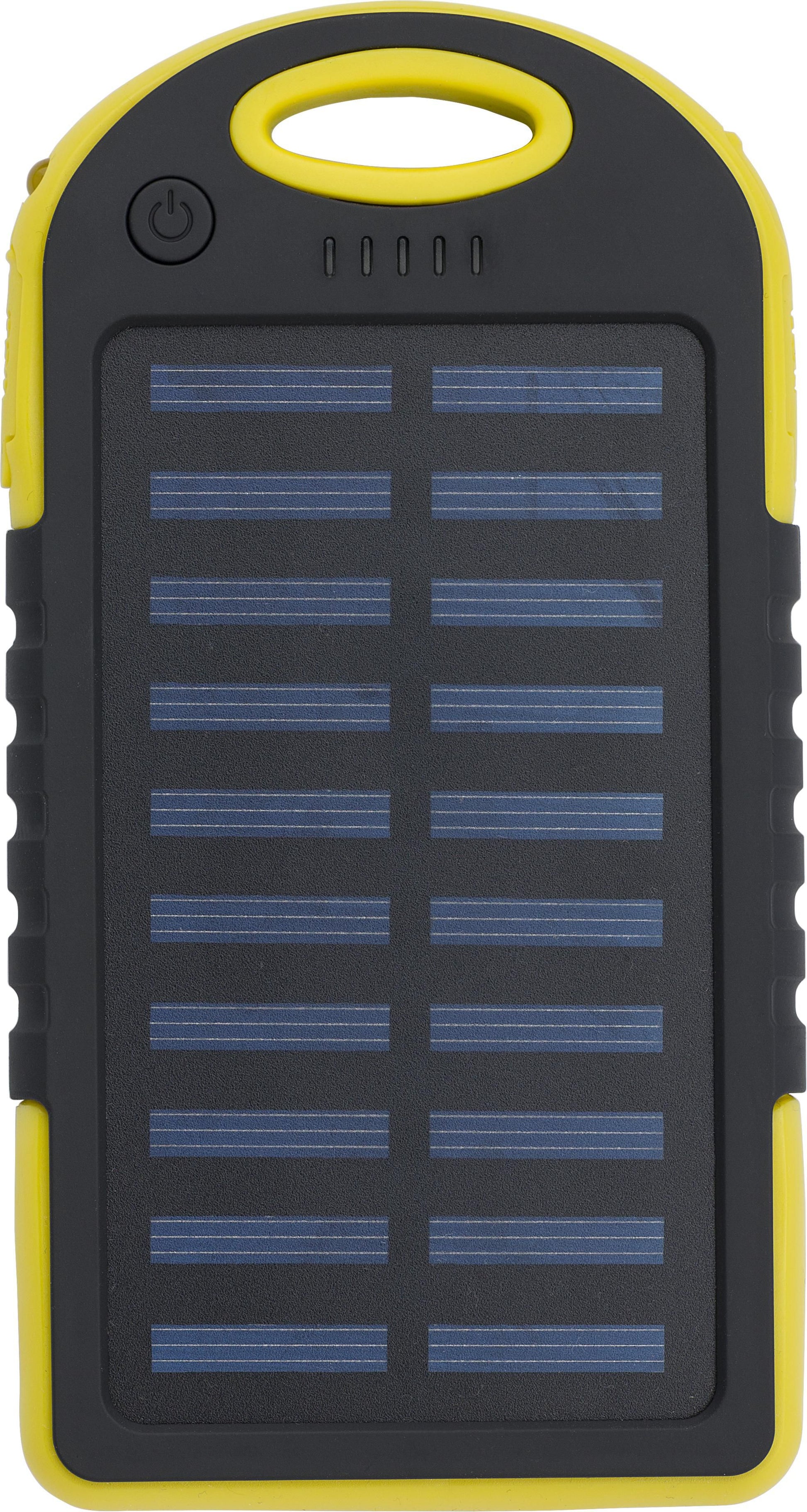 Gummierte ABS Solar-Powerbank Arin