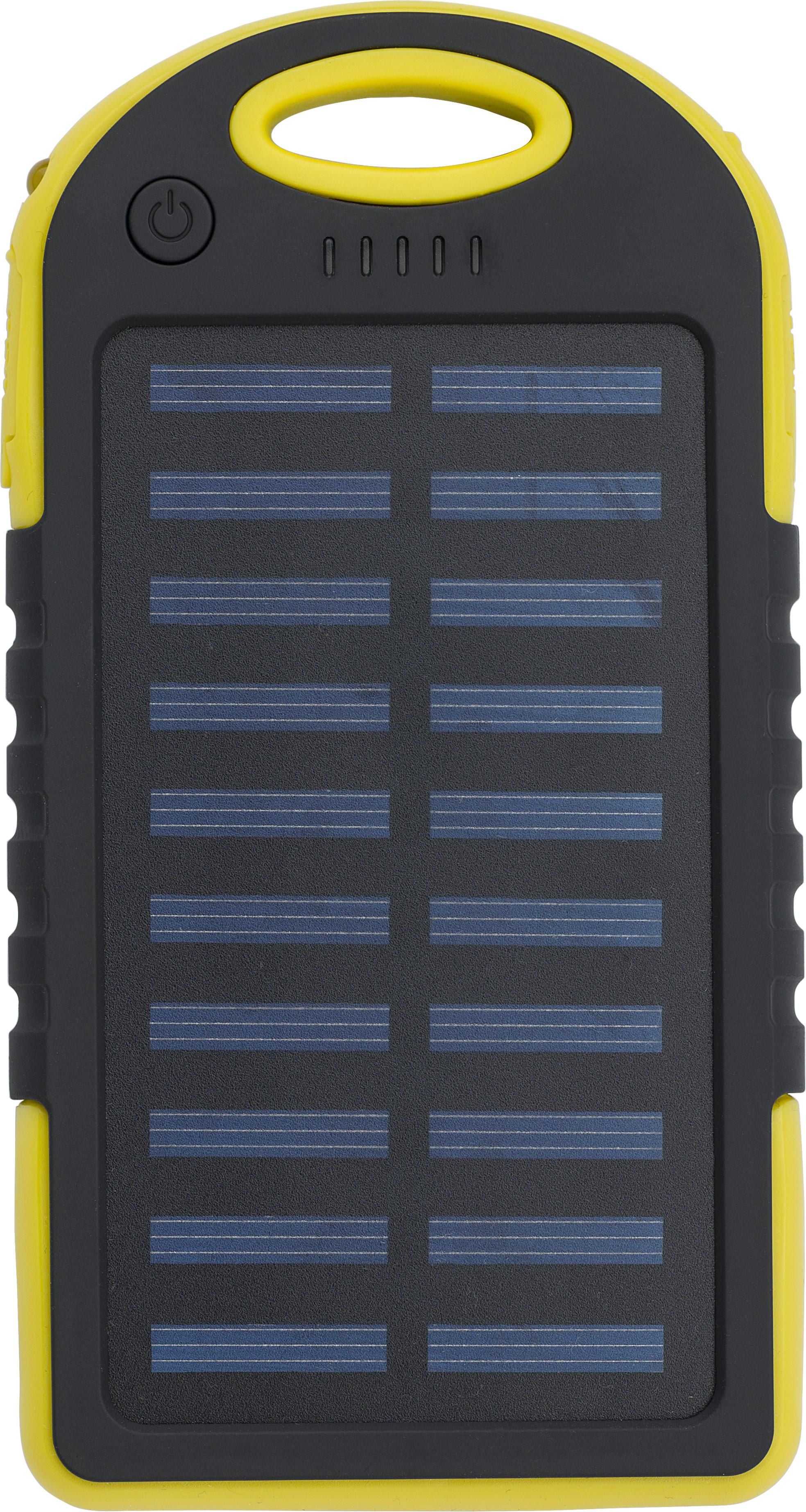 Gummierte ABS Solar-Powerbank Arin