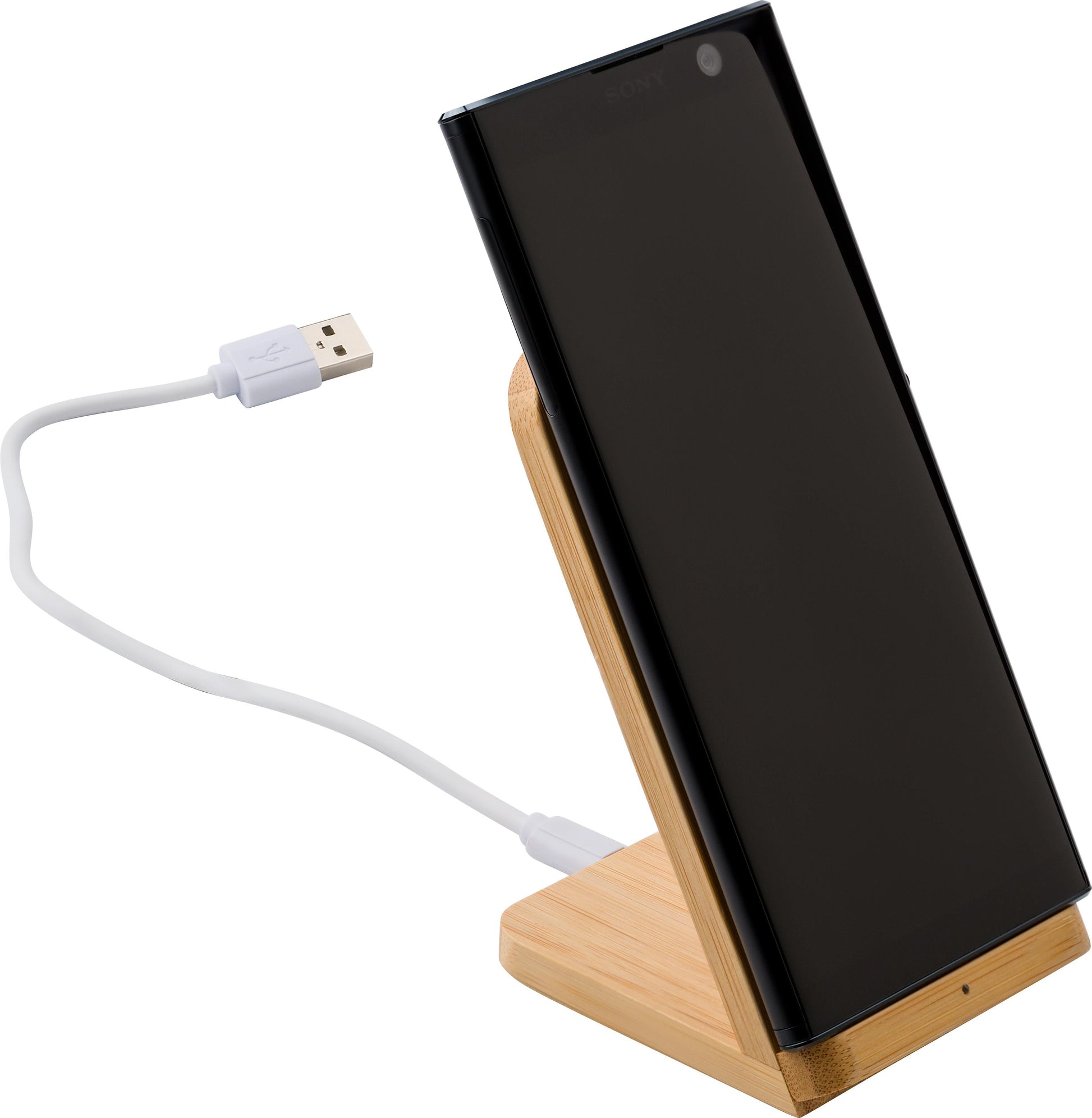 Wireless-Ladegerät aus Bambus Claudie