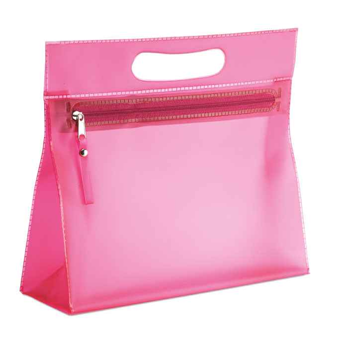 MOONLIGHT Transparente Kosmetiktasche – Fuchsie