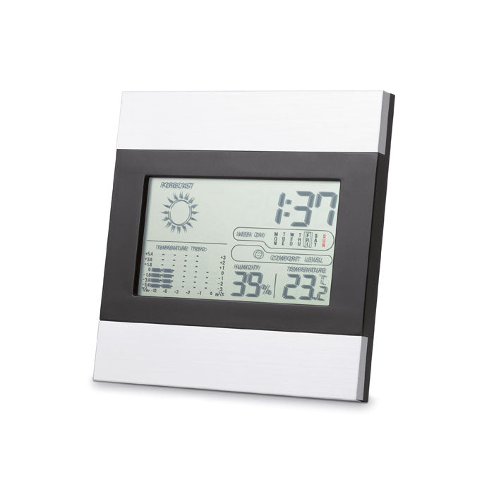 RIPPER Wetterstation und Uhr – Mattsilber