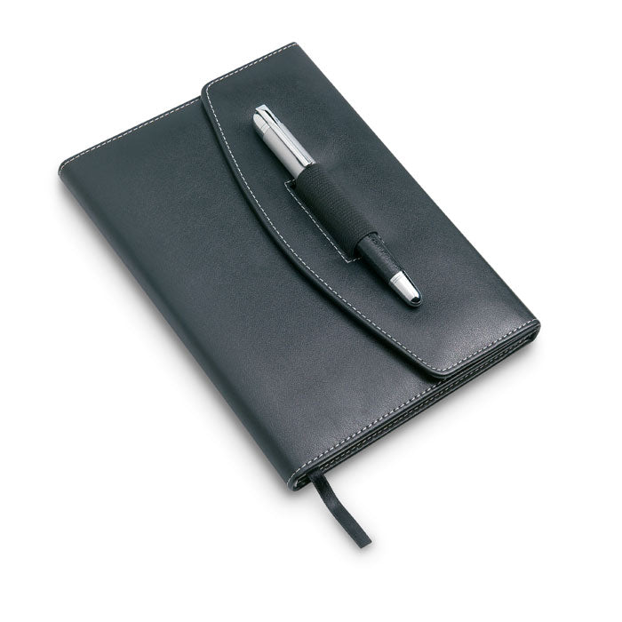 NOVA Portfolio mit Kugelschreiber – Schwarz
