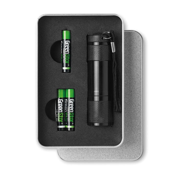 LED PLUS Taschenlampe 9 LEDs – Schwarz