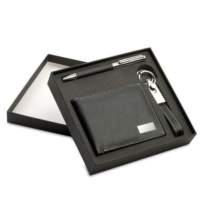 ELEGANCI Set mit Geldbörse – Schwarz