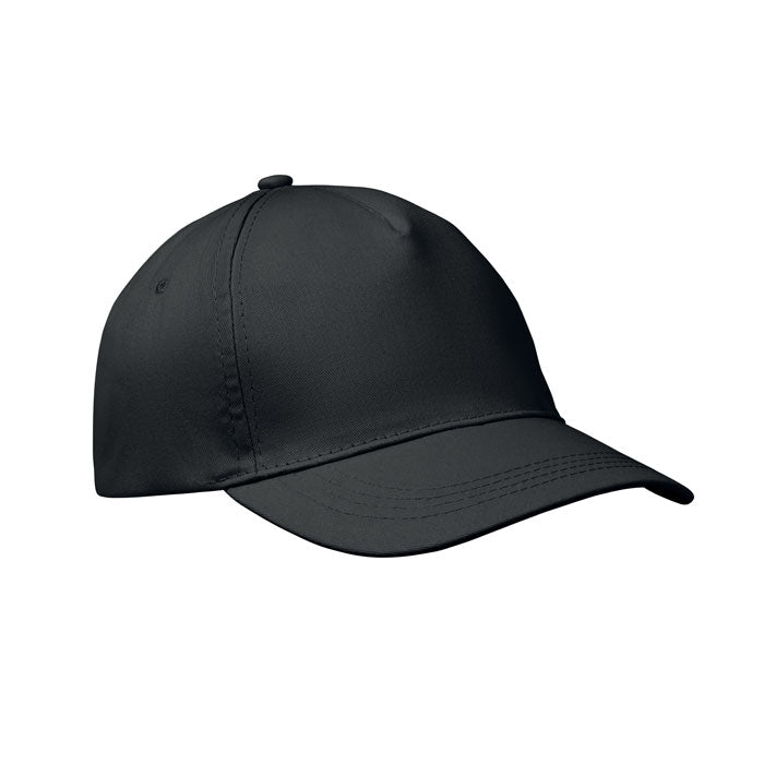 BUZZ Baseball cap 5 panels 160g/m² – Schwarz