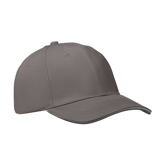 BUFFALO Baseball cap 6 panels 260g/m² – Dunkelgrau/Grau