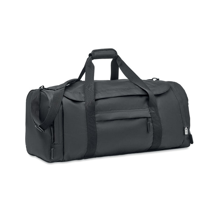 VALLEY DUFFLE Große Sporttasche 300D RPET – Schwarz