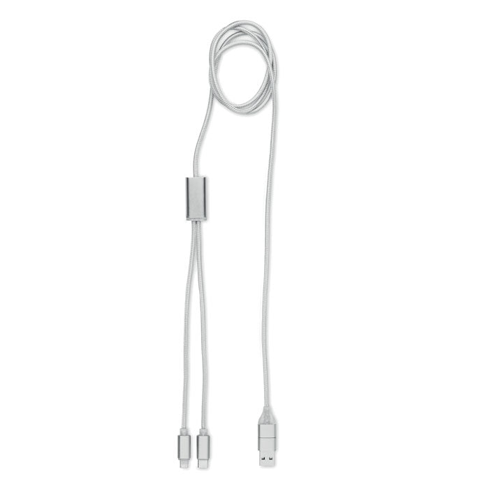 CABLONG Ladekabel 2in1 – Silber