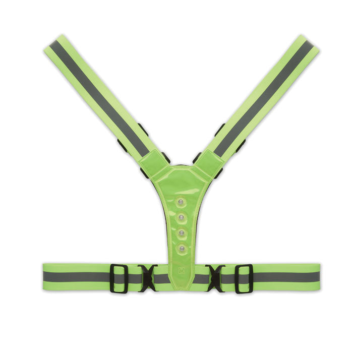 ROUNDVISIBLE Reflektierende Gürtelweste LED – Neon Grün
