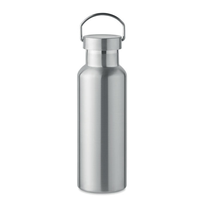 FLORENCE Doppelwandige Flasche 500 ml – Mattsilber