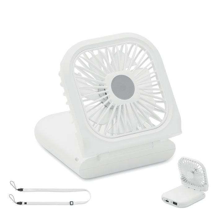 STANDFAN Powerbank mit Ventilator – Weiß