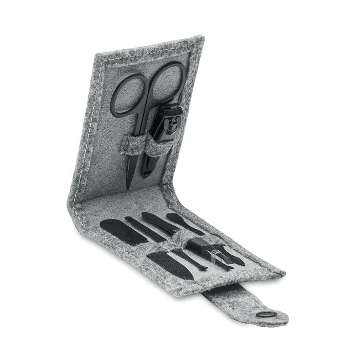 NAILKIT FELT Maniküre-Set RPET-Filz – Grau