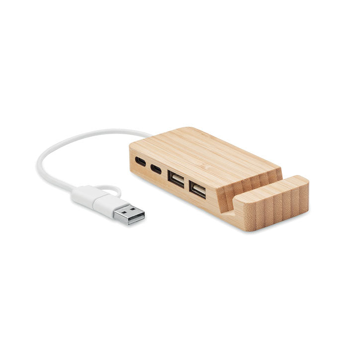 HUBSTAND 4 Port USB Hub – Holz