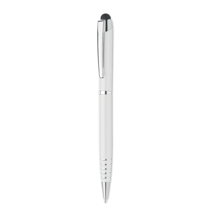 FLORINA Drehkugelschreiber mit Stylus – Weiß
