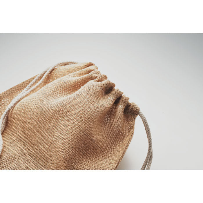 FUKURO Jute Beutel mit Kordelzug