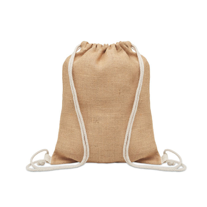FUKURO Jute Beutel mit Kordelzug – Beige