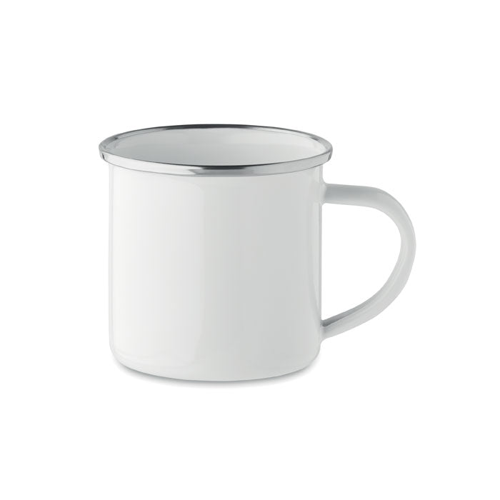 PLATEADO S Emaille-Becher Subli 200 ml – Weiß