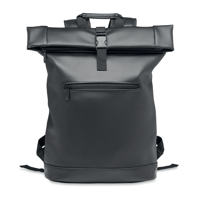 BAI ROLL 15" Rolltop-Rucksack PU – Schwarz