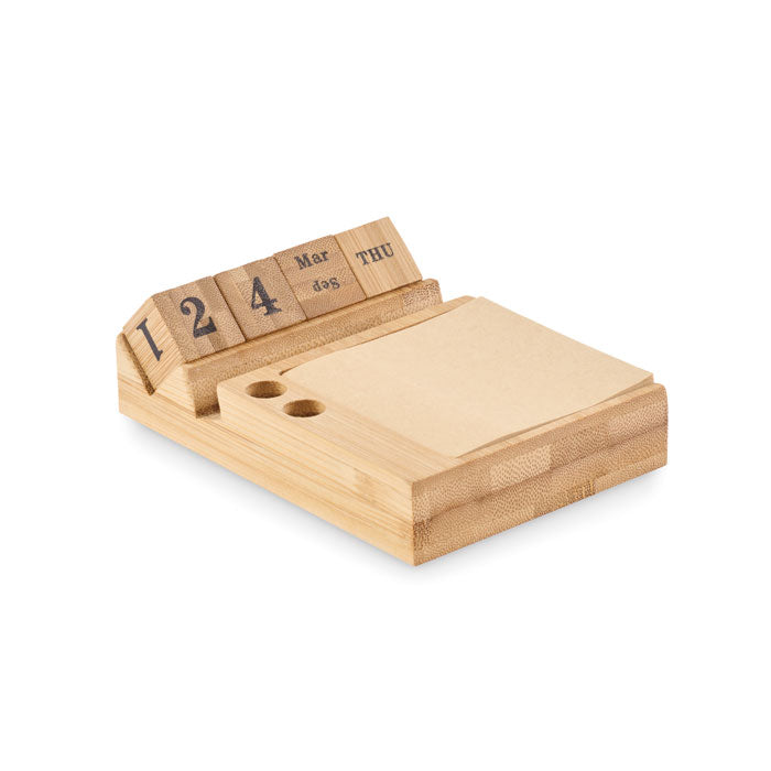 BOOTOP Tischkalender Bambus – Holz