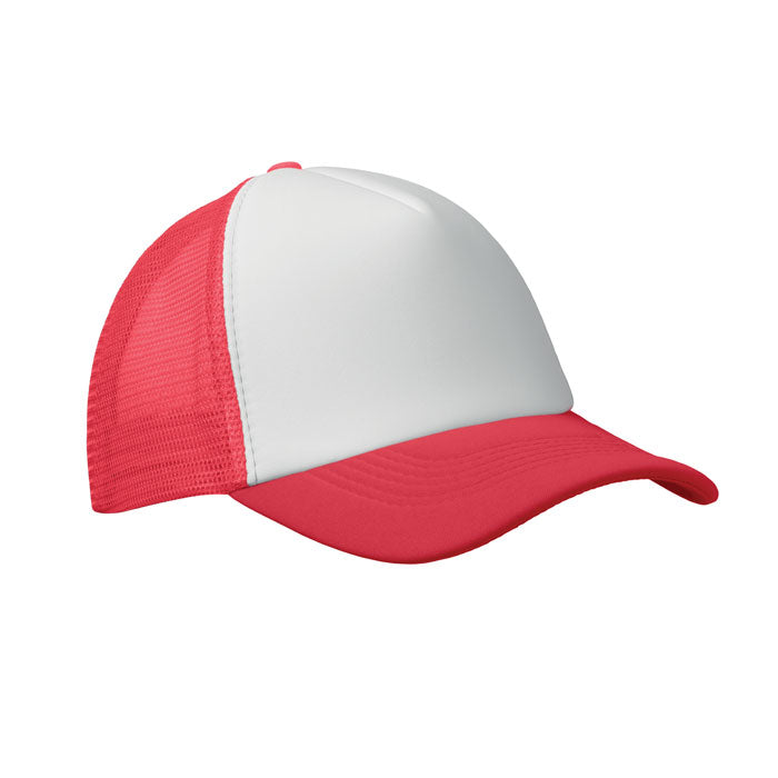 BUBBLE Trucker cap 5 panels – Weiß/rot