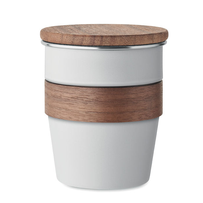 WALNUT Einwandiger Becher 350 ml – Weiß