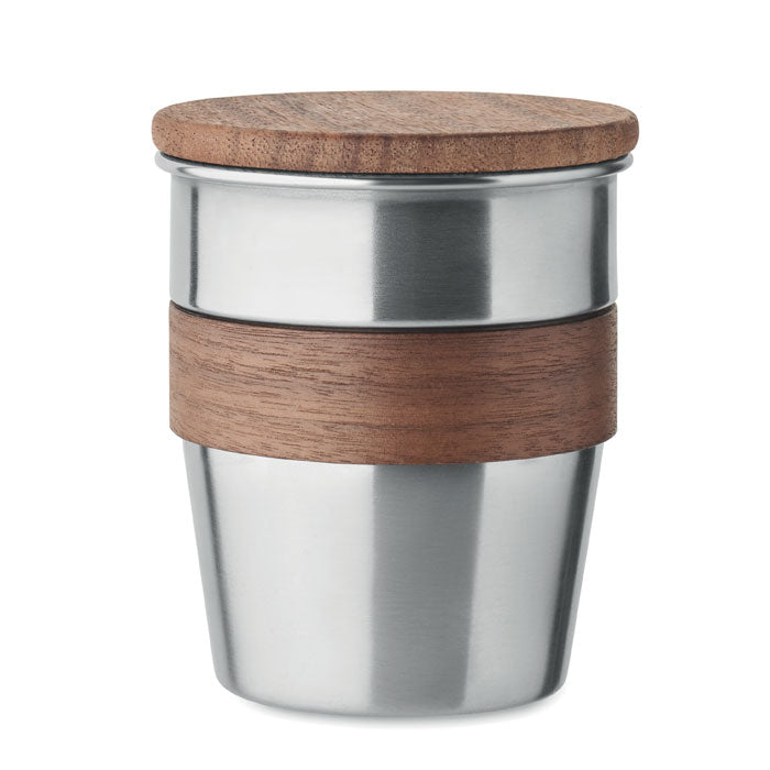 WALNUT Einwandiger Becher 350 ml – Mattsilber