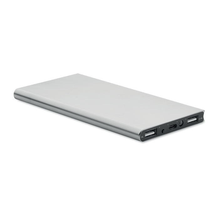 POWERFLAT8C 8000 mAh Powerbank – Mattsilber