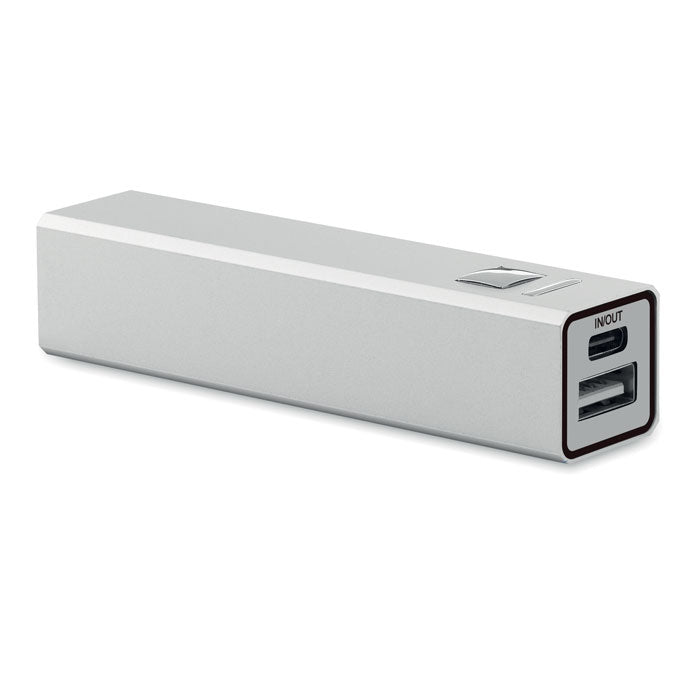 POWERALUC 2600 mAh Powerbank – Mattsilber