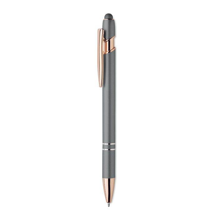 SCRIBBLE Druckkugelschreiber Aluminium – Steingrau