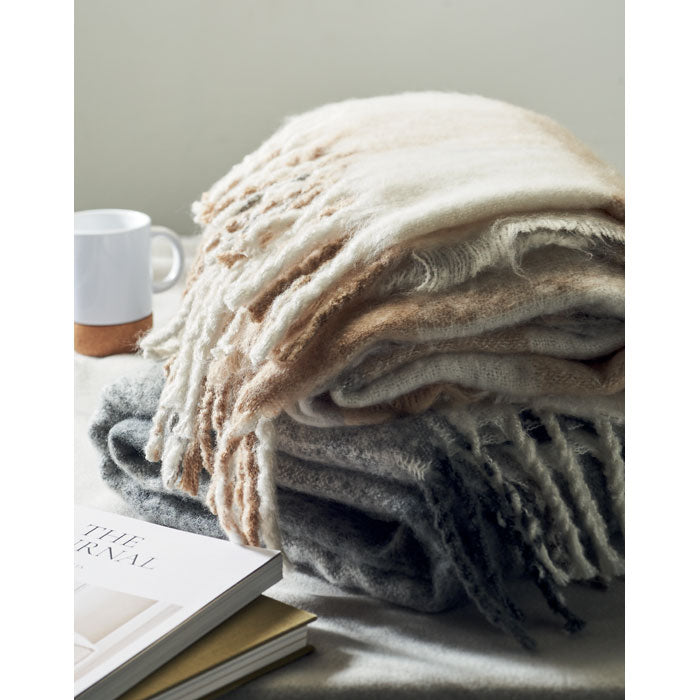 QUET Karierte Mohair-Decke
