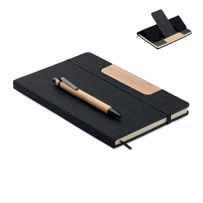 NOTEMIX DIN A5 RPET Notizbuch-Set – Schwarz