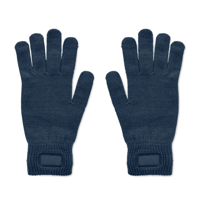 HANDNIT Gestrickte Handschuhe RPET – Marineblau