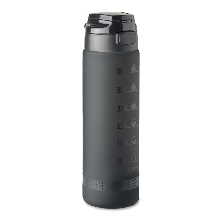 LEVEL Sport-Trinkflasche RPET 1L – Schwarz