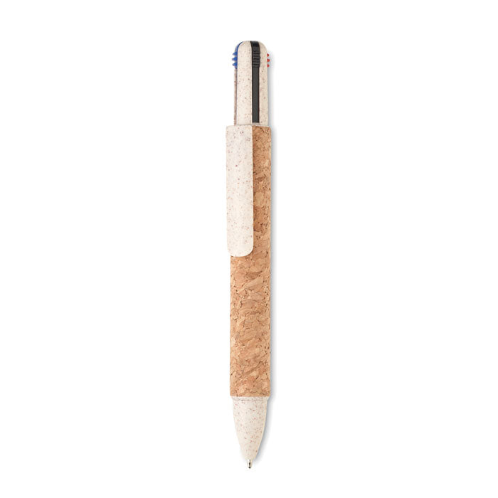 ARBOCHO 4-Farb-Kugelschreiber Kork – Beige