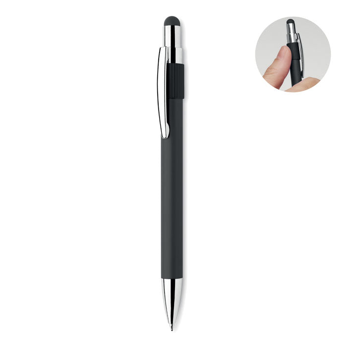 EDD Druckkugelschreiber mit Stylus – Schwarz