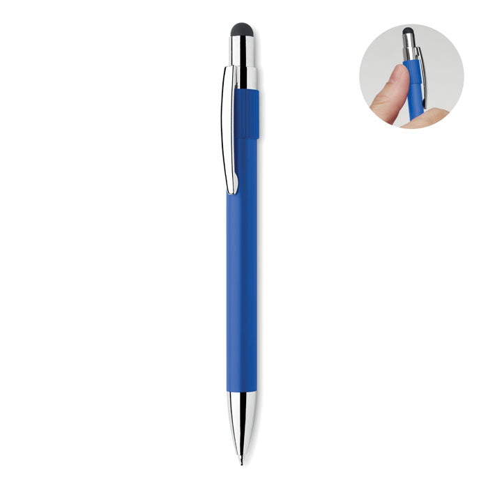 EDD Druckkugelschreiber mit Stylus – Königsblau