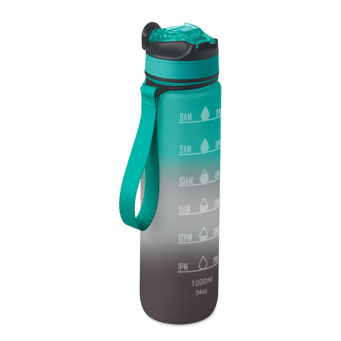 ACTIVATE Sport-Trinkflasche RPET 1L – Schwarz/Blau