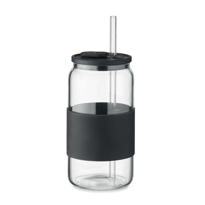 BOROSIP Trinkglas Borosilikat 550ml – Schwarz