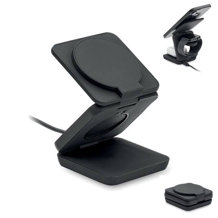 NETICA 3in1 faltbare Ladestation – Schwarz