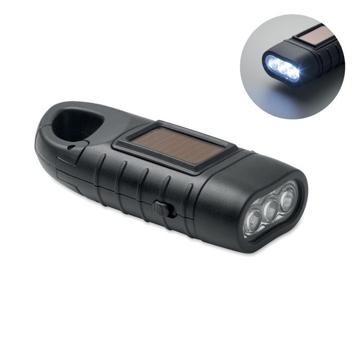 SLUZ Solar-Dynamo-Taschenlampe – Schwarz