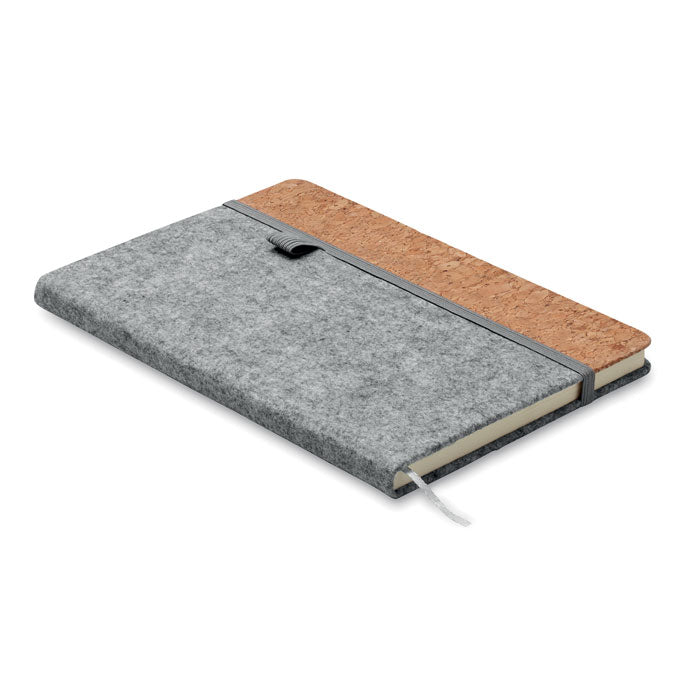 CORKBOOK DIN A5 Notizbuch RPET-Filz – Grau