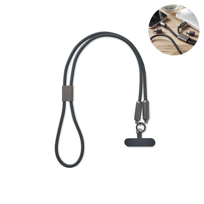 SHAKA 60W Lanyard-Ladekabel – Schwarz