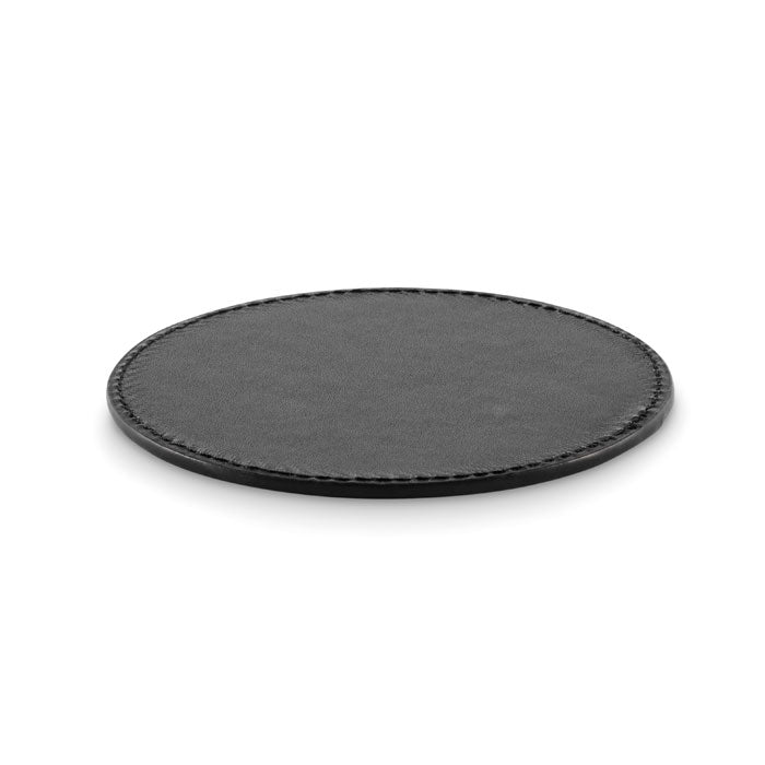 POSA Runder Untersetzer PU – Schwarz