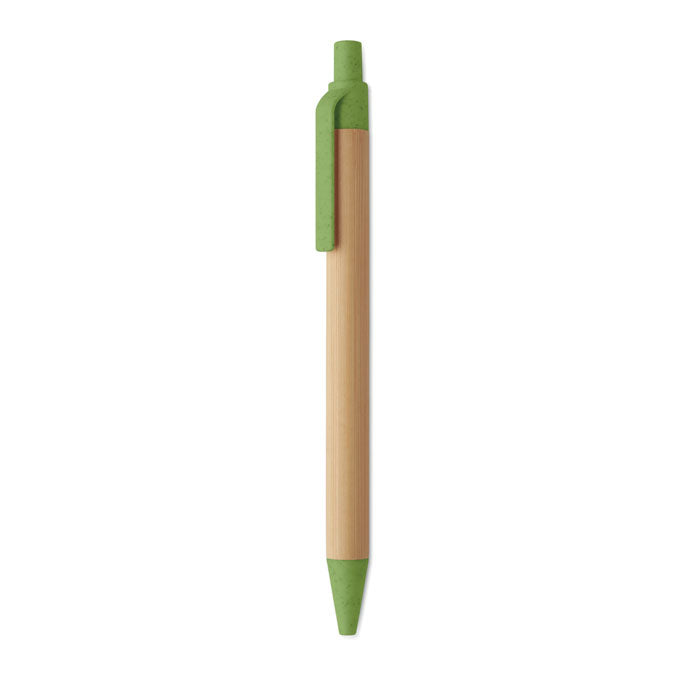 ITEA COLOUR Druckkugelschreiber mit Bambus – Grün