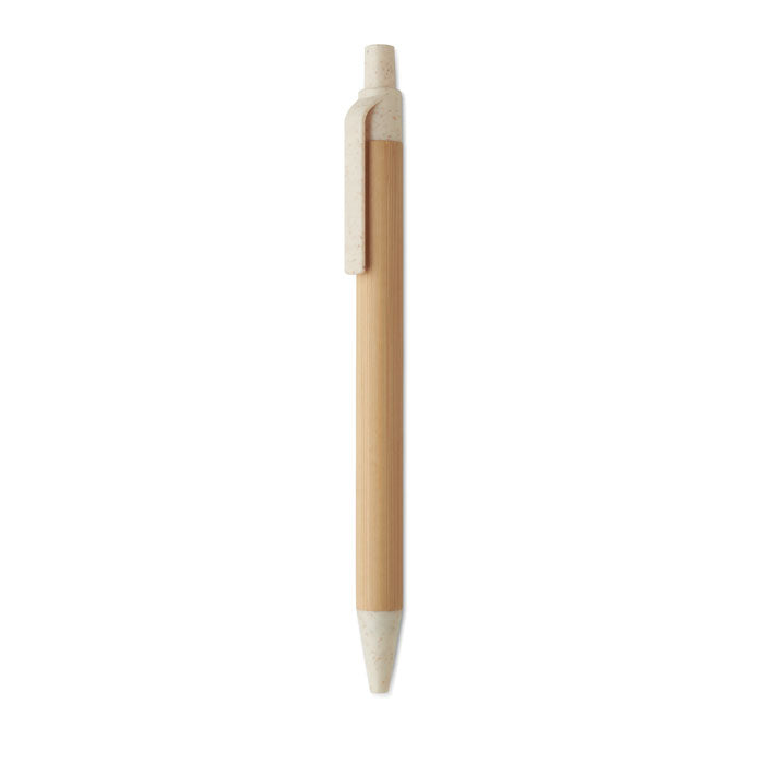 ITEA COLOUR Druckkugelschreiber mit Bambus – Beige