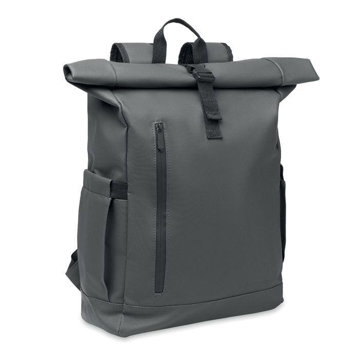 BANGKOK ROLL Rolltop-Rucksack 600D RPET – Steingrau